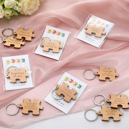 Team Employee Gifts Appreciation Thank You Wooden Puzzle Piece