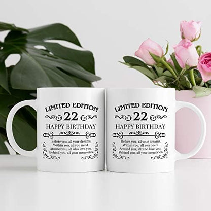aiyaya 22nd Birthday Gifts for Women Men - 11 oz Coffee Mug - 22 Year