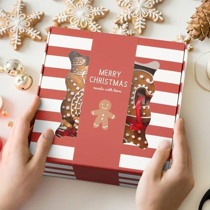 ZICOTO Beautiful Christmas Cookie Boxes Set Of 9 - Cute Containers to
