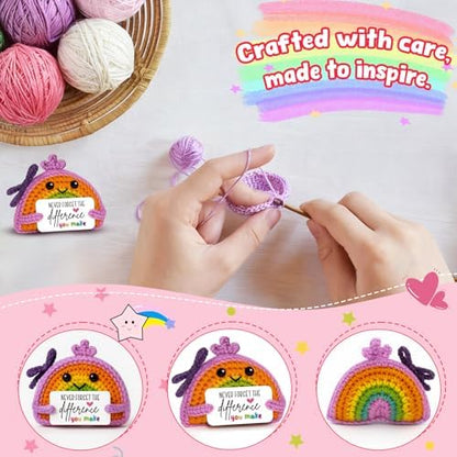 Thank You Gifts for Women, Crochet Rainbow for Teacher Coworker Nurse