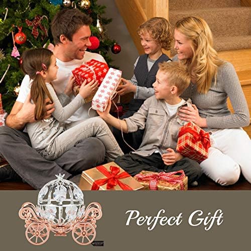 Matashi Rose Gold & Silver Plated Princess Pumpkin Coach Ornament w