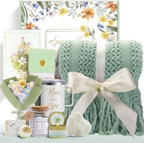 Mother's Day Gift Baskets for Women, 11 PCS Unique Birthday Gifts for