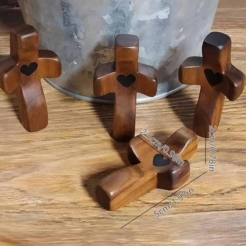 Cross My Heart/Encouragement Gift Wood Comfort Pocket Prayer Cross for