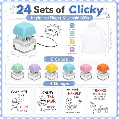 Yuntau 24 Set Inspirational Motivational Gifts Keyboard Fidget