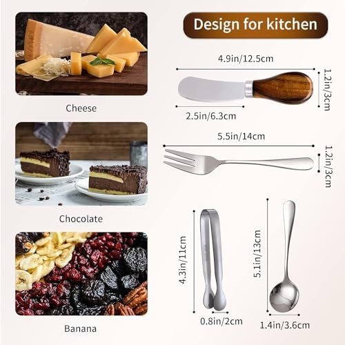 Charcuterie Accessories (14 Pcs), Cheese Spreaders for Charcuterie