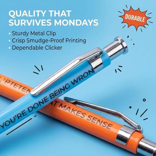 Passive Aggressive Pens, Funny Office Gag Gift for Coworkers & Friends
