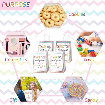 CHUNNIN 24 Pcs We Appreciate You Paper Gift Bags Thank You for All You
