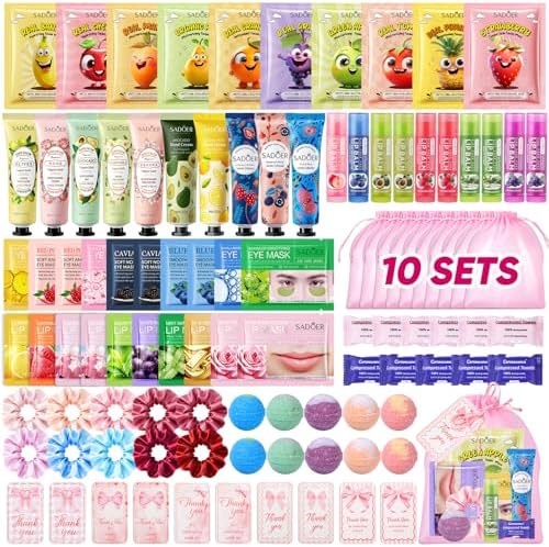 100 PCS Bulk Gifts for Women, Spa Party Favors for Girls with Face