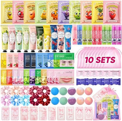100 PCS Bulk Gifts for Women, Spa Party Favors for Girls with Face