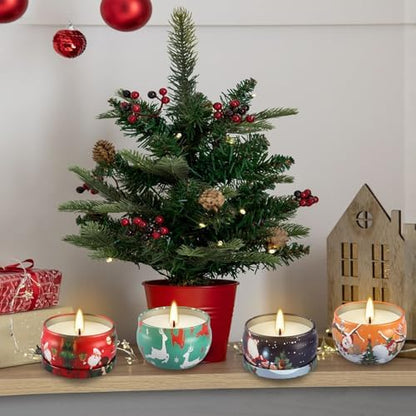 24 Pack Christmas Scented Candles - Natural Soy Wax Advent Candles