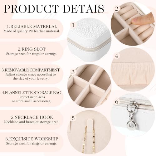 12 Pcs Mini Travel Jewelry Case Bridesmaid Proposal Gift Boxes Small