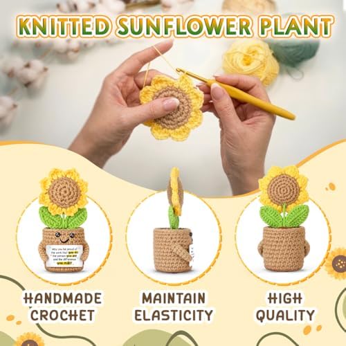 Sunflower Crochet Thank You Gifts, May You Be Proud of The Work