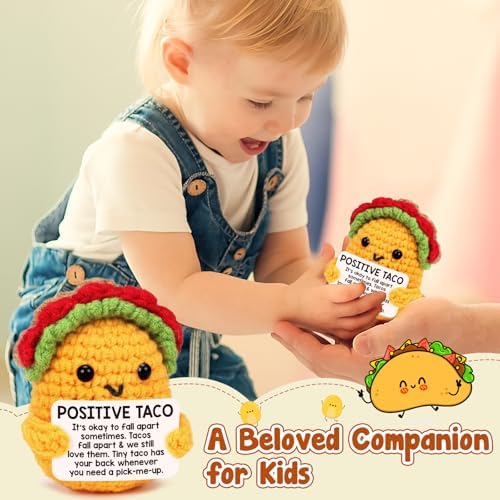 Positive Crochet Taco Christmas Birthday Gifts for Women Men Stocking