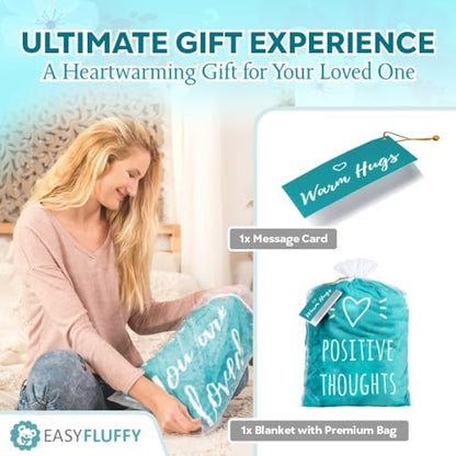 EasyFluffy Get Well Gift for Women & Men - Super Soft Hug Blanket with