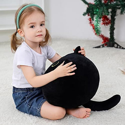 WeBingo Black Cat Plush Toy 16'', Giant Cat Stuffed Animal Plushies