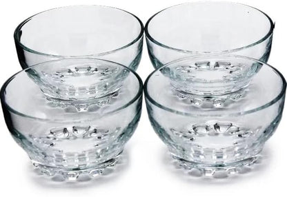 BOHEM'S Clear Glass Bowls Set for Kitchen, Small Serving Bowls for