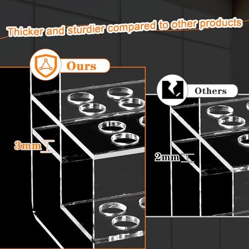 Acrylic Pen Holder, 44-Slots Pen Display Stand Focal Pen Holder