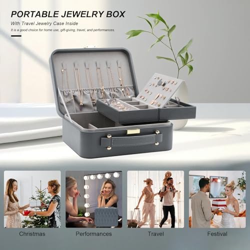 Travel Jewelry Case Large Jewelry Box Jewelry Travel Organizer Jewelry