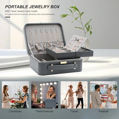 Travel Jewelry Case Large Jewelry Box Jewelry Travel Organizer Jewelry