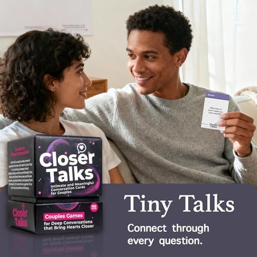 Couples Games, Conversation Cards Game Couples Edition, 162 Closer