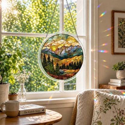 Mountain Forest Acrylic Suncatcher Puzzles for Adults Shatterproof
