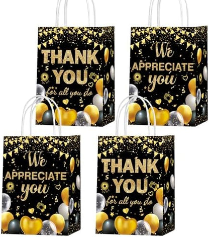 cocokawats 16 Pcs We Appreciate You Gift Bag Thank You Goodie Bags for