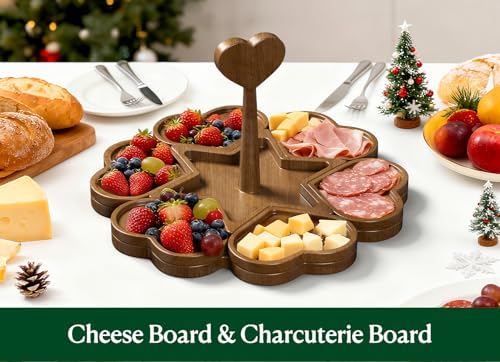 Charcuterie Board and Serving Set, Heart Shaped Christmas Funny