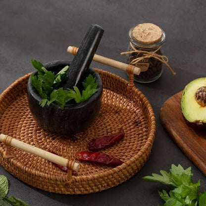 Marble Heavy Duty Mortar and Pestle Natural Marble Mortar and Pestle