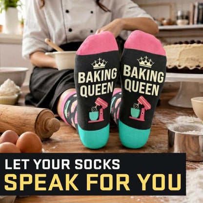 Cooking Gifts for Women, Men - Funny Baking, Chef, Grilling Socks