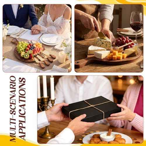 Didaey 3-in-1 Acacia Wood Cheese Board Gift Set