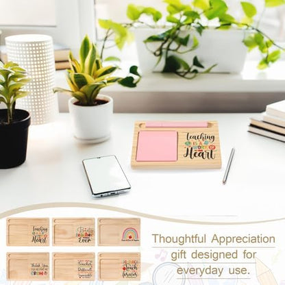 Yookeer 24 Pcs Employee Appreciation Gifts Wooden Sticky Note Holders