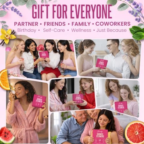 Cleverfy Shower Steamers Aromatherapy Gifts for Teen Girls, 6 Tablets