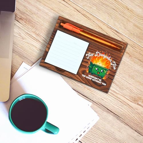 Appreciation Present for Coworker Sticky Note Holder Wooden Desk