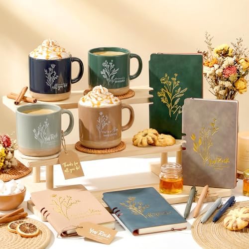 Didaey 4 Sets Employee Appreciation Gifts Set Mugs Journals Pens
