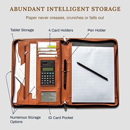 Cossini Premium Business Portfolio with Zipper – Padfolio - Superior