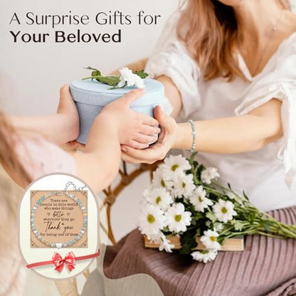 Inspirational Gifts Bracelets for Women, Healing Natural Stone