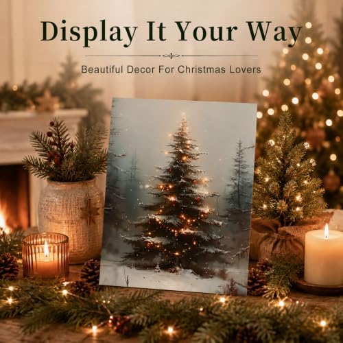 Vintage Christmas Tree Wall Decor, Christmas Decoration, Forest Wall