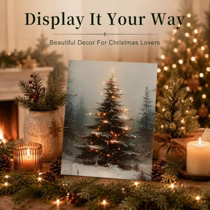 Vintage Christmas Tree Wall Decor, Christmas Decoration, Forest Wall
