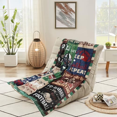 Large Football Throw Blanket for Adult Men Boys, Football Lovers