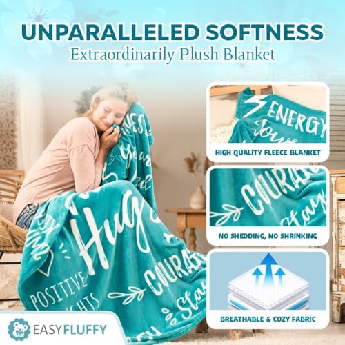 EasyFluffy Get Well Gift for Women & Men - Super Soft Hug Blanket with