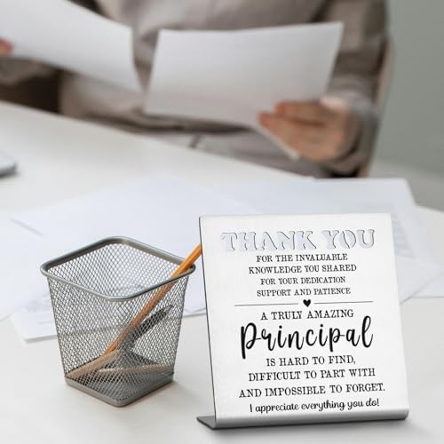 Principal Appreciation Gift Thank You Leadership Resin Desk Sign Decor