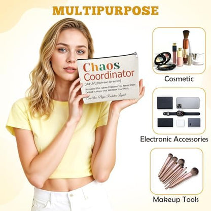 Mxrymvu Chaos Coordinator Gifts Makeup Bags Office Manager