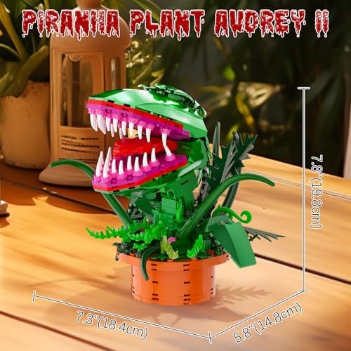 Flower Plant Botanical Building Set, Flowers with Openable Mouth Toy
