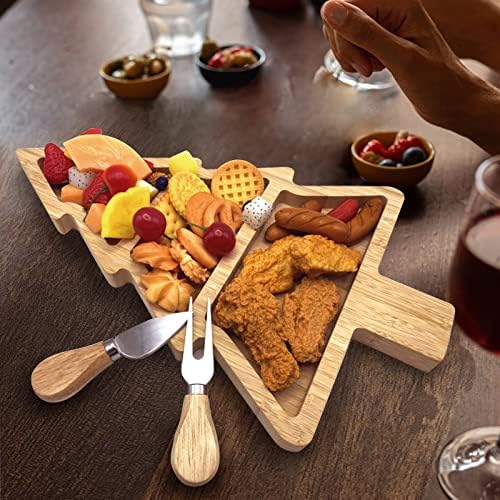 Bamboo Serving Platter, Multiple Spaces Reusable Bamboo Plates, Novel