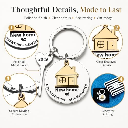 House Key Chain House Warming Gifts Welcome New Home Keychain Gift