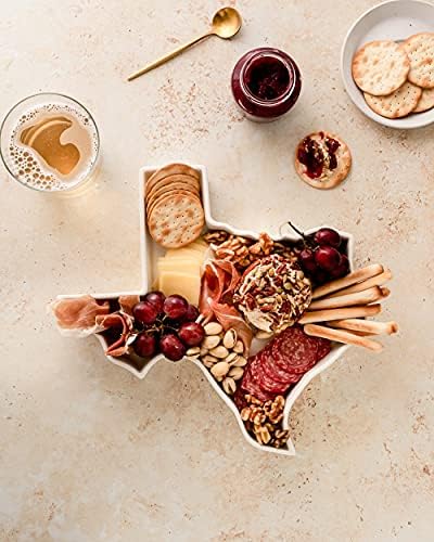 Texas Shaped Baking Dish, 13 Inch Porcelain State Platter