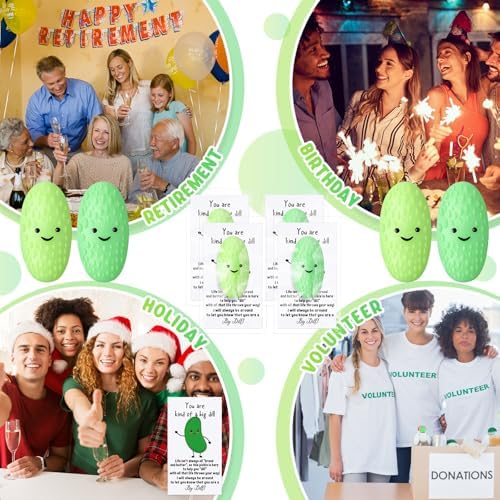 HyDren 25 Set Inspirational Pickle Gift Ball Bulk Motivational Card