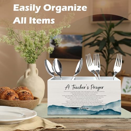 DILSJ Christian Teacher Gifts Pen Pencil Holder Organizer for Desk, A