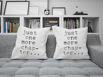 Oh, Susannah Just One More Chapter Pillow Cover - Library Book Lovers