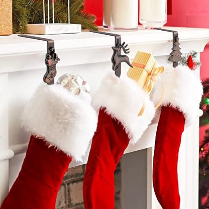 URATOT Pack of 5 Christmas Stocking Holders Mantel Stocking Hangers